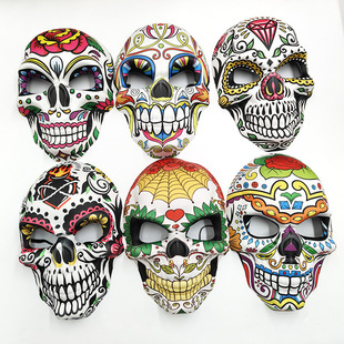 Mexico Day of the Dead Ghost Day Skull Digital Print Horror Mask cos Carnival Ball Decorative Atmosphere Mask