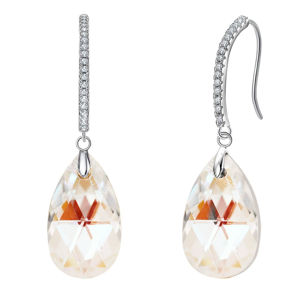 Ювелирные изделия Aier Mogo Czech Crystal, простые серьги с сверлением, внешнеторговый источник, первое поколение