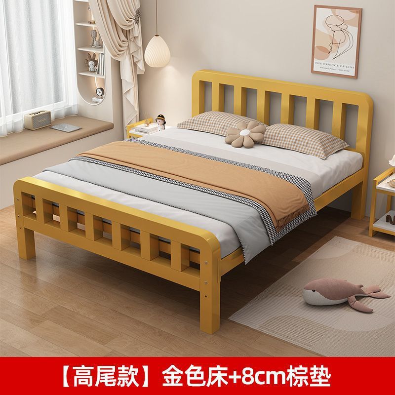铁艺床双人床1.5米欧式家用1.8铁床单人不锈钢出租房铁架批发|undefined
