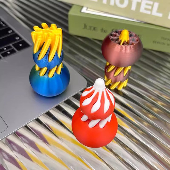 Cross-border 3d printing spiral decompression gourd spiral cone adult children fingertip toys creative ornaments factory direct sales