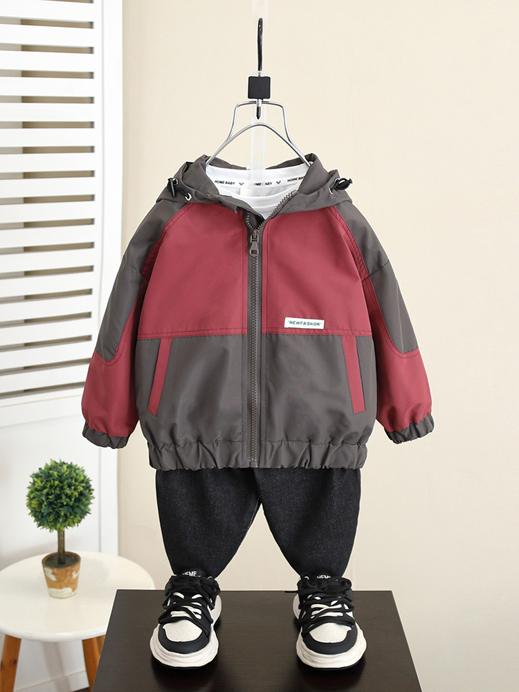 5988 chaqueta de niño para niños chaqueta fresca de moda rufián de otoño para niños 2024 nueva chaqueta coreana de primavera y otoño para bebés para hombres