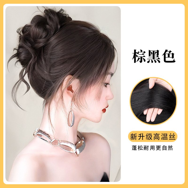 丸子のかつらの女性の千金のつぼみの頭は盤髪の神器のシミュレーションのスターの同項の高い頭の頂の竜のひげの髪の輪をつかみます。|undefined