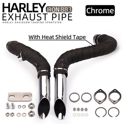 Exhaust pipe Modification Vh Straight Exhaust - electroplated-silver-with-fireproof-cloth
