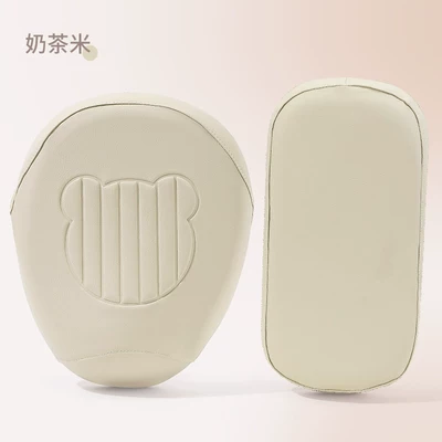 Electric car cushion – Bike Seat Cover - embossed-bear-front-seat-cover-rear-seat-cover-milk-tea-rice