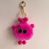 6cm plum red [light gold hardware] [35 lobster buckle + 30# flat circle + 4 sections o chain]