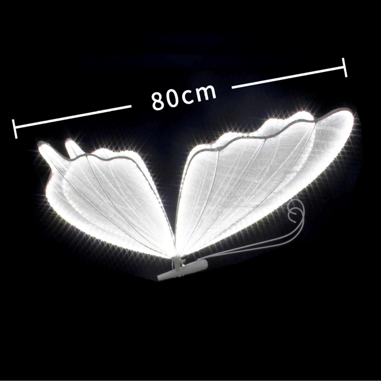 Disposición de accesorios de boda Alas de mariposa luminosas Decoración de escenario Colgante de techo Guía de boda Decoración de escena Decoración