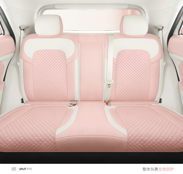 24 Euler Good Cat Seat Cover All-inclusive Autumn and Winter Four Seasons Fabric Linen Seat Cover Interior Modification Special Car Cushion