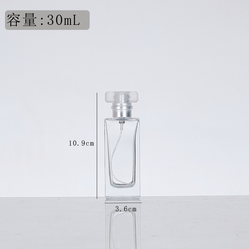 高品質透明化粧品ボトルサンプルスクエアポータブル香水ボトルプレスファインミストガラスボトル空ボトル|undefined