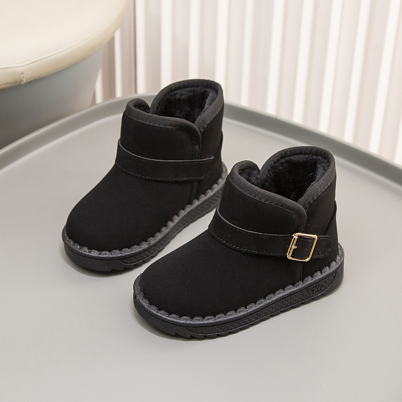 Bottes d'hiver pour filles et garçons 2024 pour enfants, chaussures en coton épais et pelucheux pour bébés_voghion.com