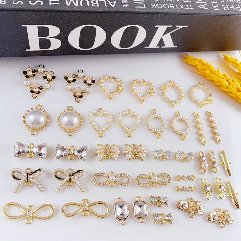 Korean pendant from pearl with bow, bow tie, accessory