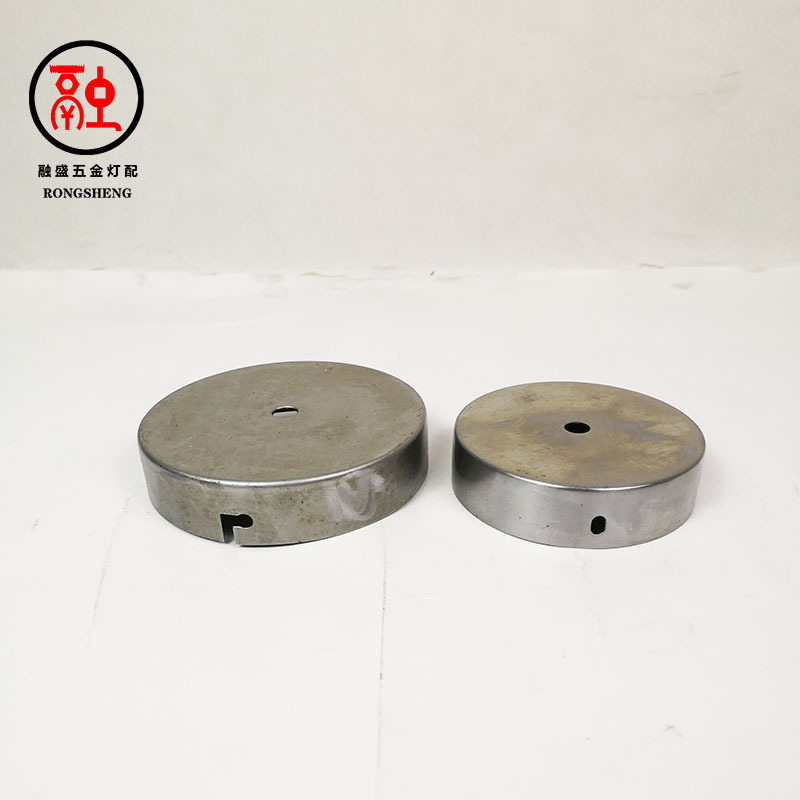 厂家直销五金灯具吸顶盘直边盘蜡烛盘陶瓷底座台灯底座卷边盘法兰