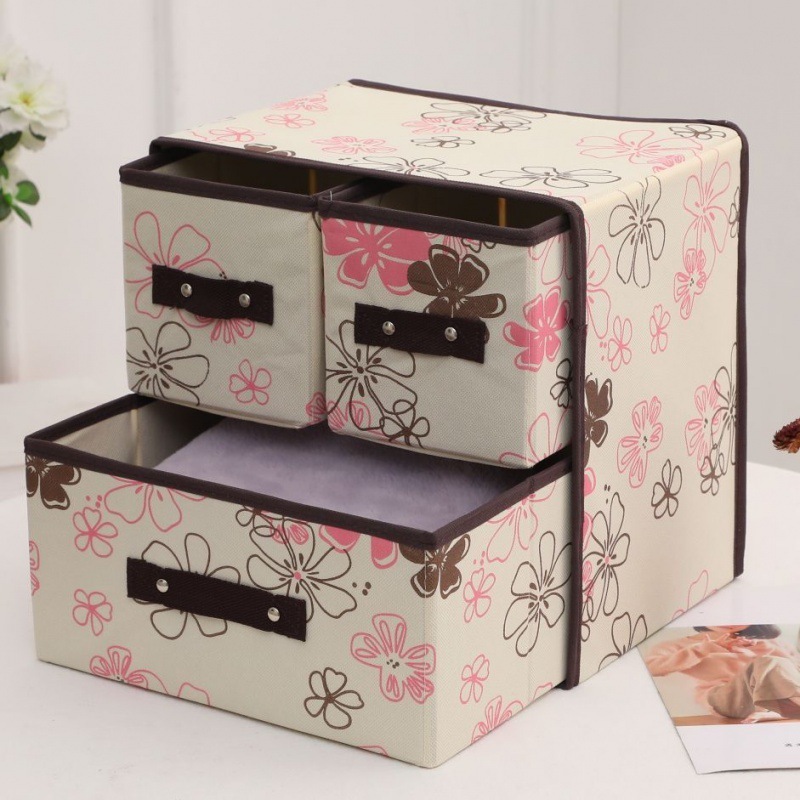 厚い下着の整理箱の下着の収納箱の多層の引き出し式の布芸のブラジャーの下着の靴下の収納ボックスは内格があります。|undefined