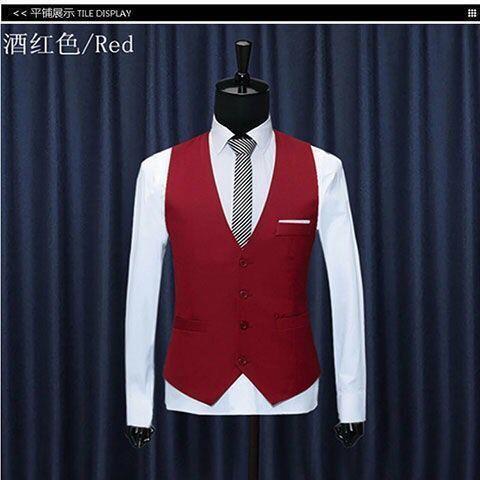 Men's Spring and Autumn Korean Style Fashion Suit Vest Large Size Western Style Mandarin Collar Casual Outerwear Jacket ushers vest