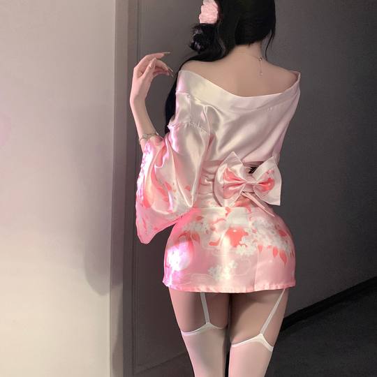 Dirty Rabbit Temptation Sexy Underwear Sexy Deep V Flower Fox Dream Second Dimension Cardigan Japanese Kimono Uniform suit