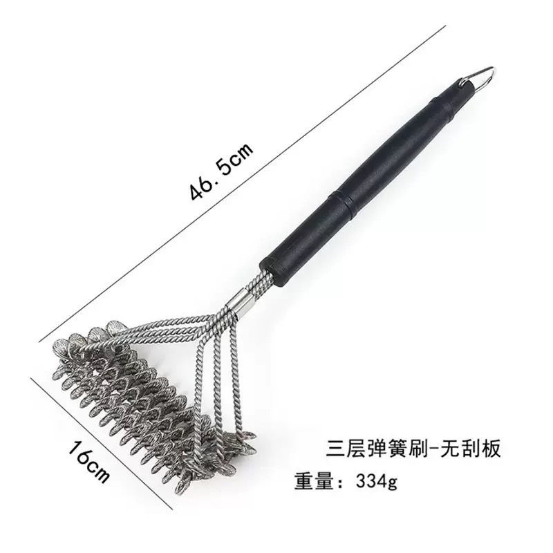 跨境新款烧烤工具清洁刷弹簧刷头钢丝刷子烧烤架网烧烤炉清洗刷|undefined
