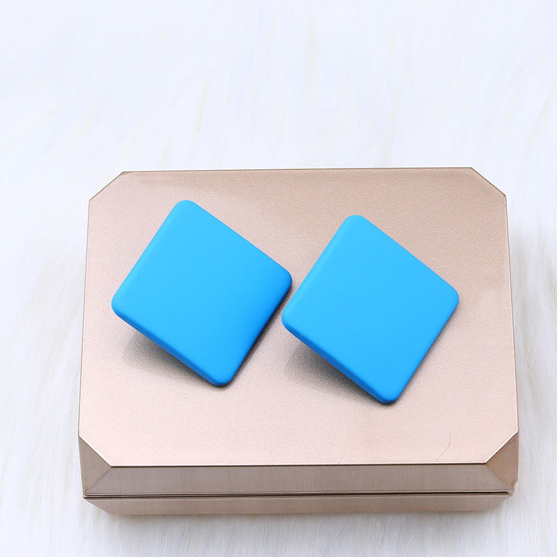 1 Pair Simple Style Geometric Arylic Stoving Varnish Women's Ear Studs display picture 8