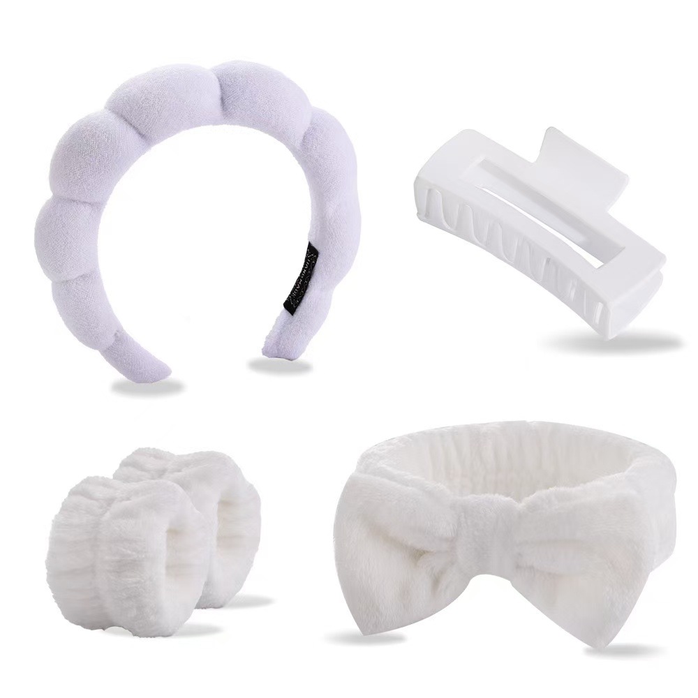 Diadema esponjosa de toalla estilo twist coreano para mujer, de alta gama, para elevar la coronilla, ideal para maquillaje, spa o lavado de cara. image 42