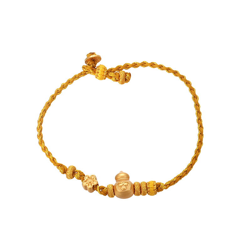 Xuping nueva aleación china de cobre chapado 24k calabaza de color pulsera tejida a mano simple diaria fácil de usar joyas de nicho
