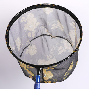 Carbon aluminum alloy integrated copy net head 35/40cm round special-shaped net head fishing supplies black splicing copy net head