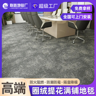 Loop Pile Jacquard Carpet Thickened Full-Cover Soundproof Floor Mat Corridor Hotel Hotel Billiard Hall Office Commercial Carpet