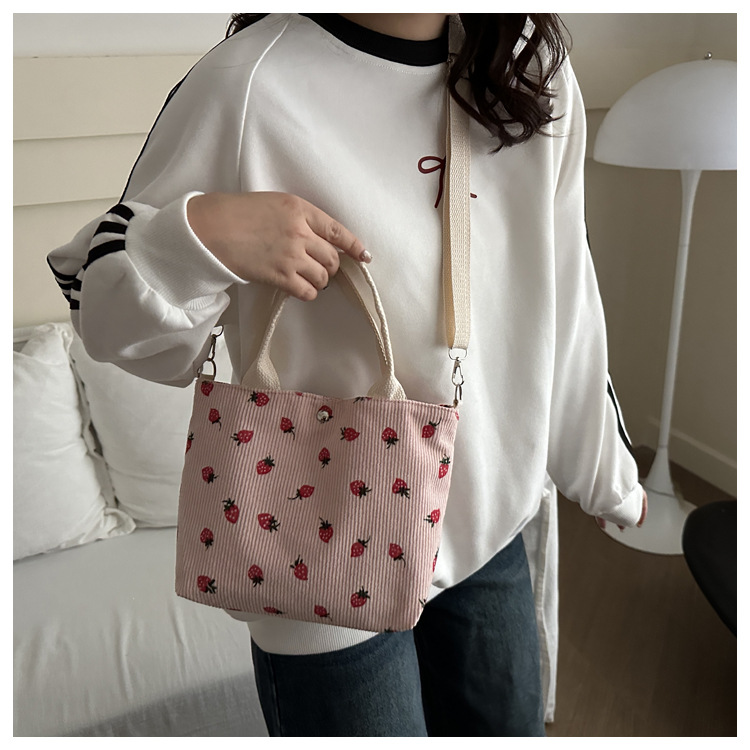 Canvas bag for women 2024 New large-capacity handbag, printed tote bag, niche design, artistic single-shoulder bag for work undefined