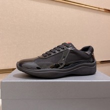 高品质P家欧洲站男鞋漆皮网面透气鞋时尚彩色个性休闲百搭男款运