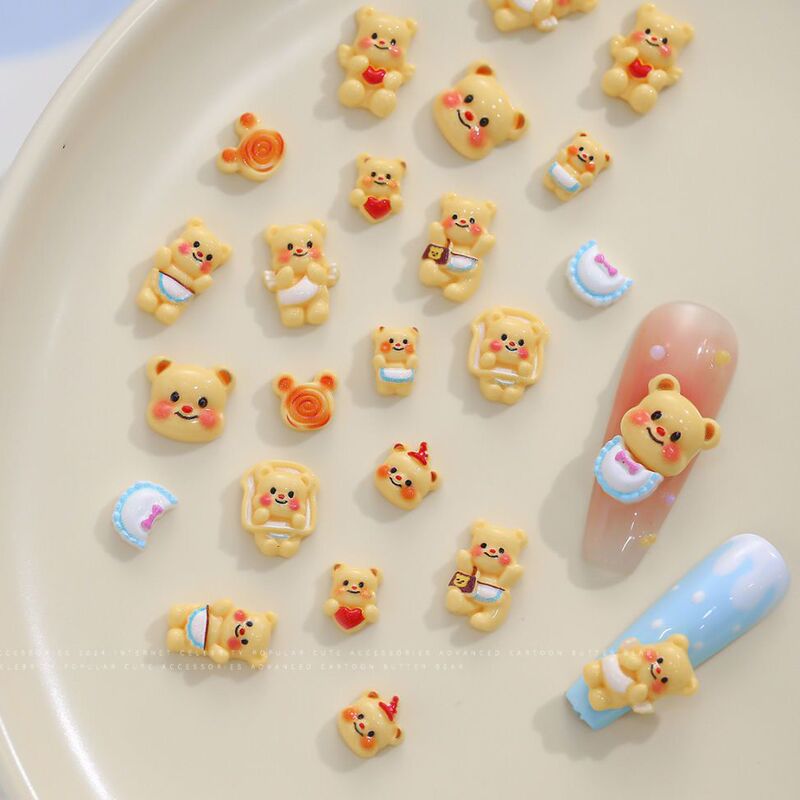 Internet Celebrity Butter Bear Stereo Cute Stereo Small Nail Art Jewelry Sweet Girly Heart Bear Nail Art Jewelry Internet Celebrity Butter Bear Stereo Cute Stereo Small Nail Art Jewelry Sweet Girly Heart Bear Nail Art Jewelry