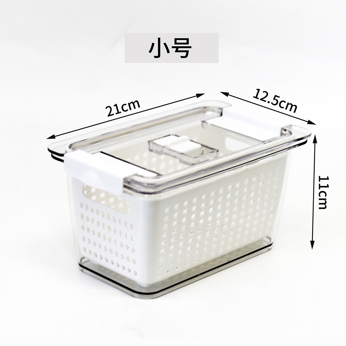 Caja de almacenamiento para refrigerador de cocina de plástico fresco doméstico de gran capacidad de almacenamiento transparente de artefactos mágicos con cubierta para caja de grado alimenticio