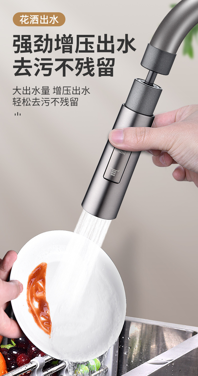 Kitchen faucet extender, splash-proof water pipe, universal rotatable multi-functional joint, pressurized foaming device, water nozzle undefined