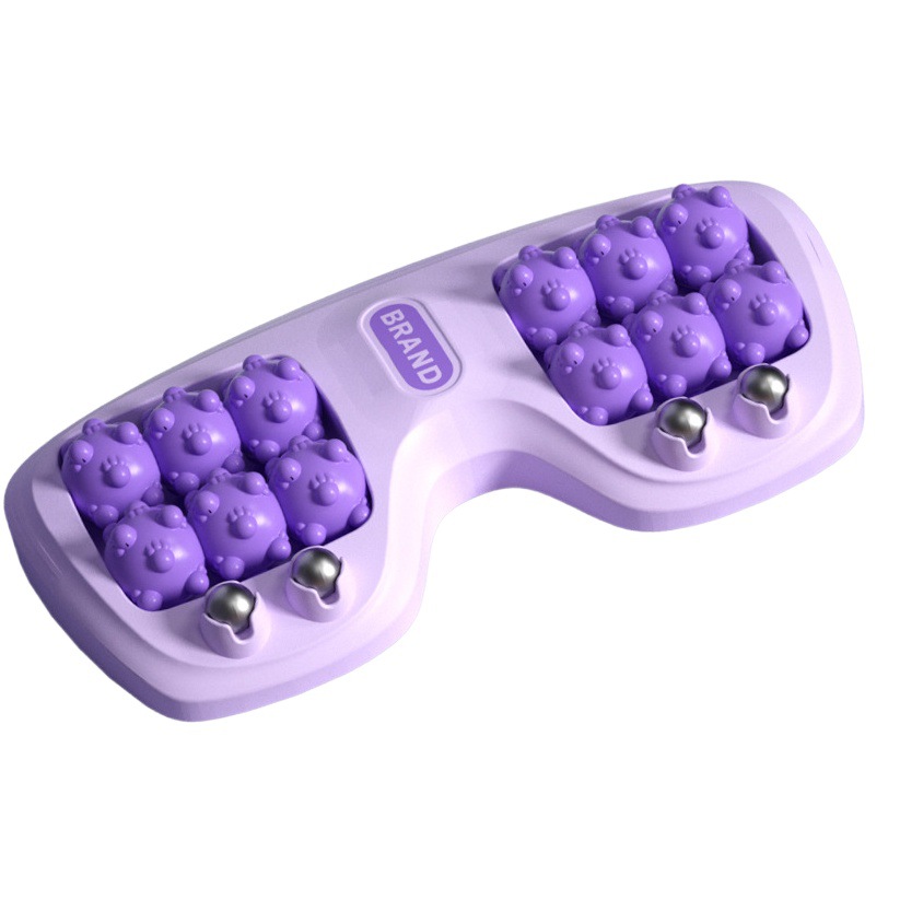 Masajeador de pies pie pedicura cuidado de la salud inicio pierna punto de acupuntura cuentas magnéticas cuatro filas rodillo masajeador de pies