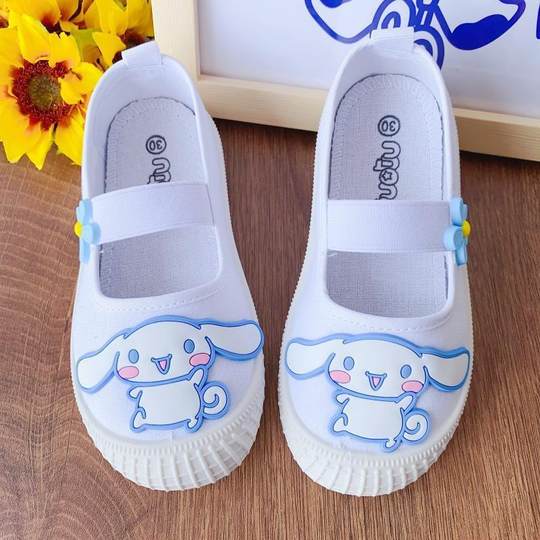 Stellalou Trendy Cute Sports Canvas Shoes Ultra-Soft Kindergarten Baby Indoor Shoes Girls' Pink White Shoes
