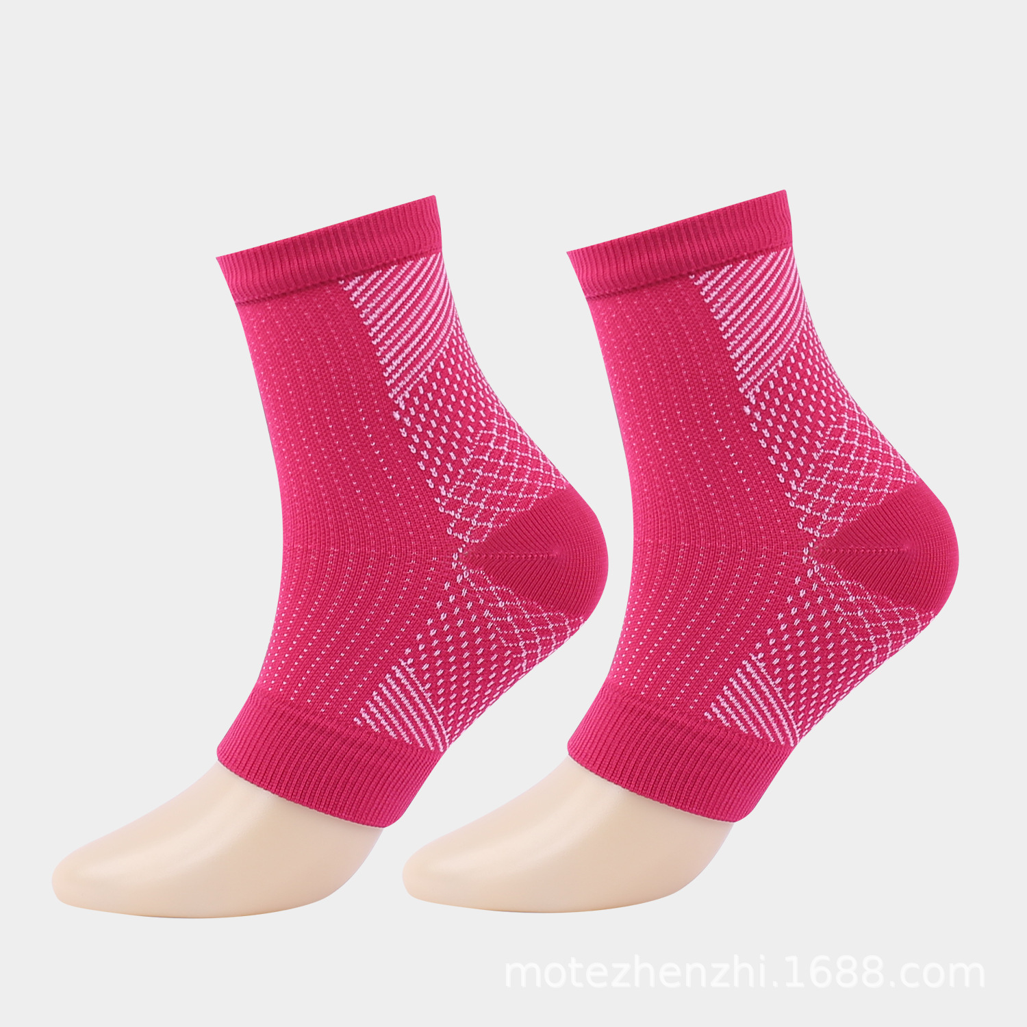 Amazon en stock funda de presión de color puro nueva protección de pie arco tobillo calcetines deportes pie de plástico calcetines de media pantorrilla fábrica al por mayor