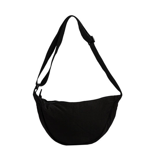 Japanese Solid Color Dumpling Bag Women's 2025 New Fashionable Dumpling Bag Lightweight Shoulder Canvas Bag Satchel Underarm Bag Cross-border