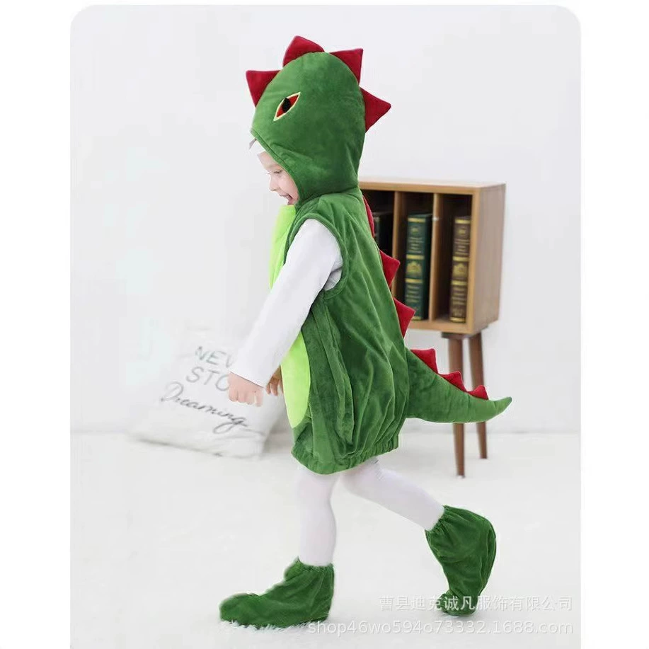 Детский костюм на Хэллоуин, костюм для динозавров, Детский милый костюм, мультяшное шоу в детском саду для мальчиков и девочек