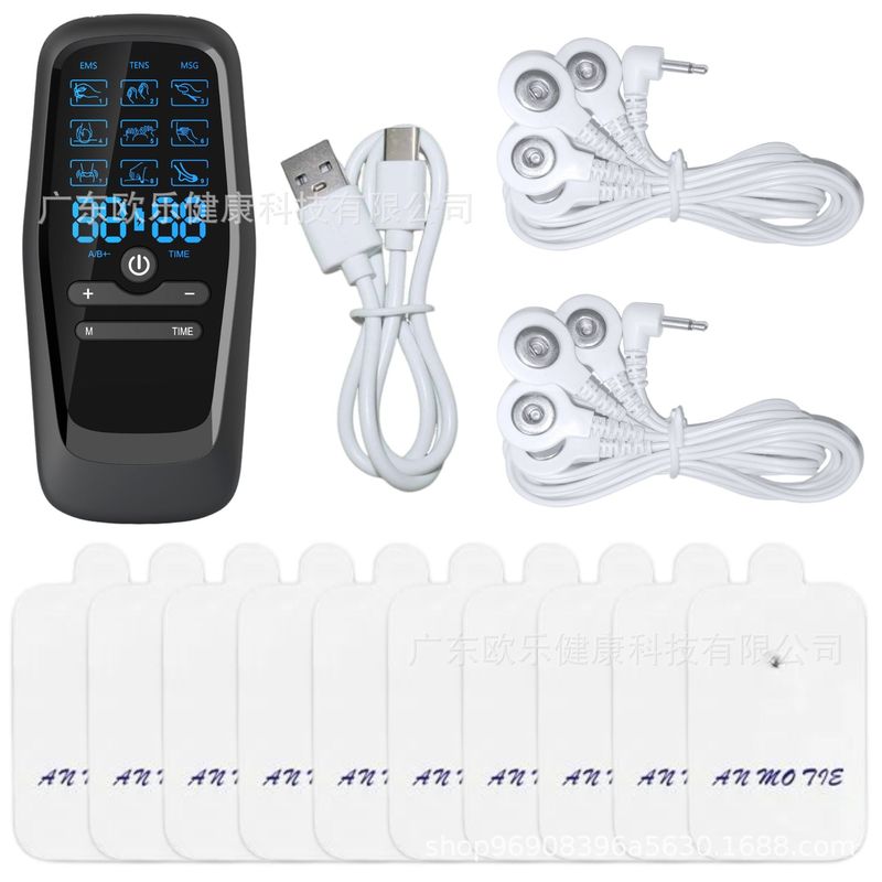 クロスボーダーデュアル出力 TENS 電気パルスマッサージャー EMS 刺激装置中低周波パルスマッサージ器具マッサージ|undefined