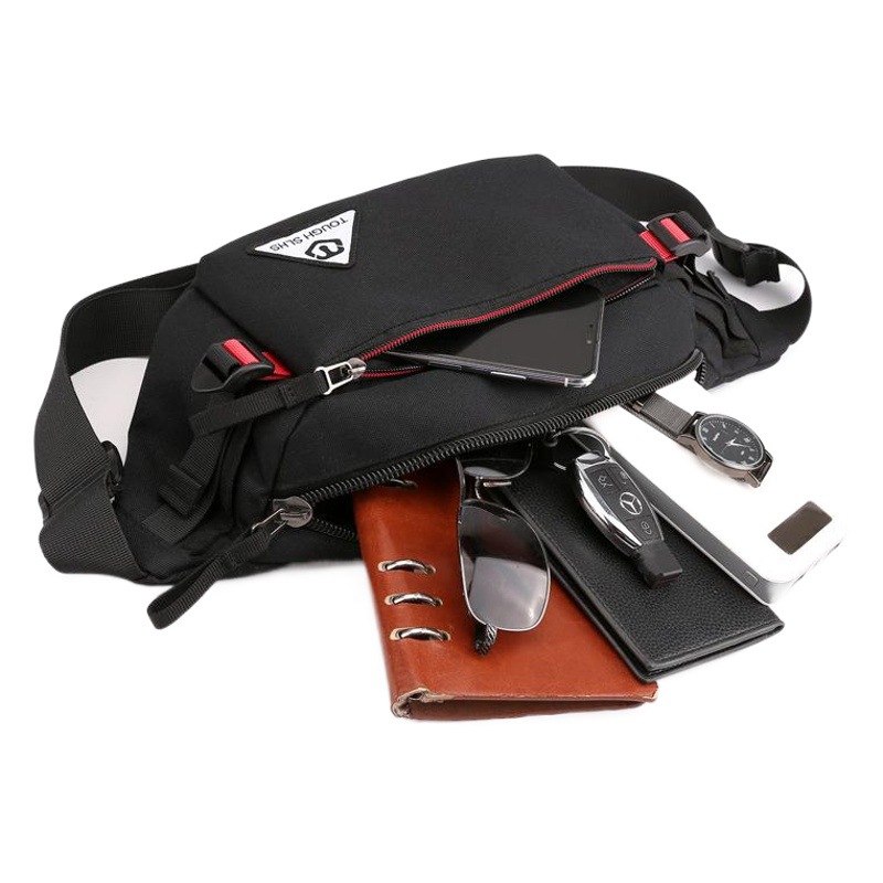 Fábrica directa nueva tendencia al aire libre bolso de cintura masculino multifuncional bolso de pecho impermeable de moda versátil bolso de hombro