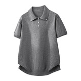 ZF8107-3D男夏季老钱风简约休闲OLO衫松弛感高智针织短袖T恤，男装针织衫/毛衣，星座614