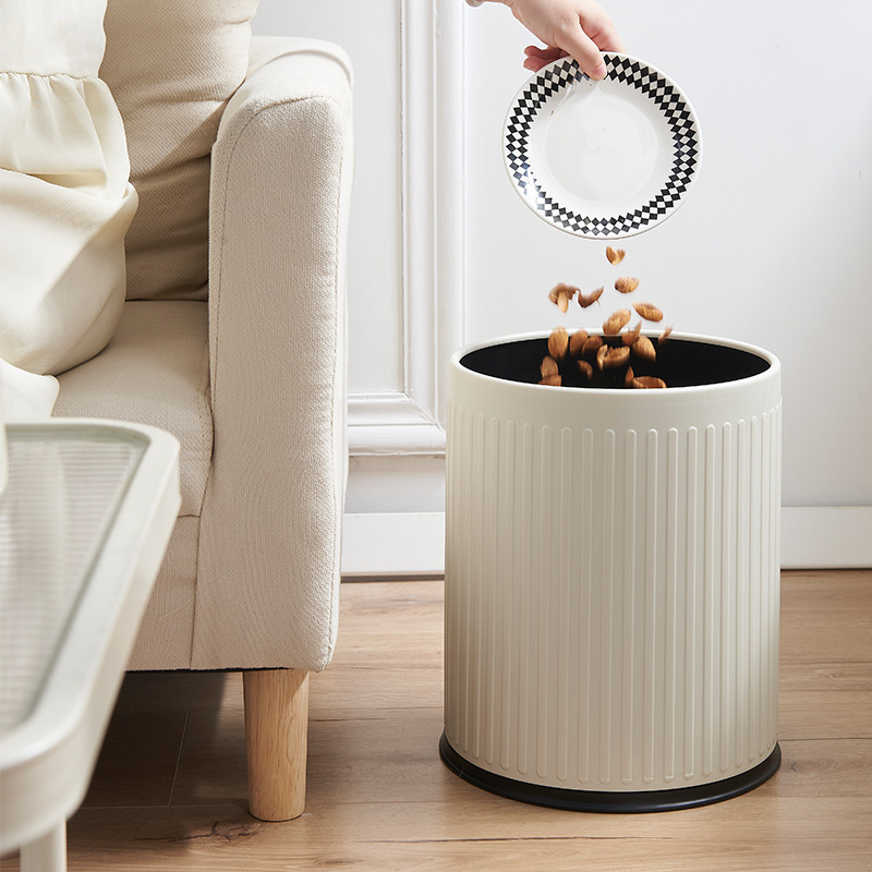 Household Large-Diameter Trash Can with High Appearance and Large Capacity Simple Living Room Kitchen Bathroom Hotel Office Sanitary Bucket Household Large-Diameter Trash Can with High Appearance and Large Capacity Simple Living Room Kitchen Bathroom Hotel Office Sanitary Bucket