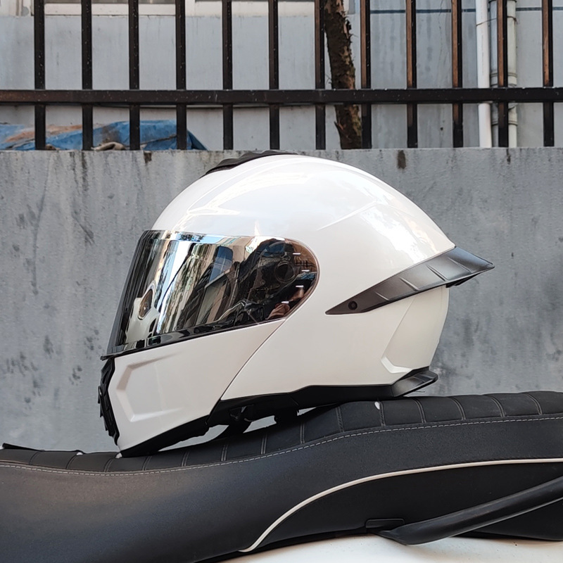 Casco de Motocicleta Orz con Certificación DOT para Hombre y Mujer, Casco Abierto con Visera Doble, Spoiler de Invierno, Cobertura Media, Azul para Todas las Estaciones.
