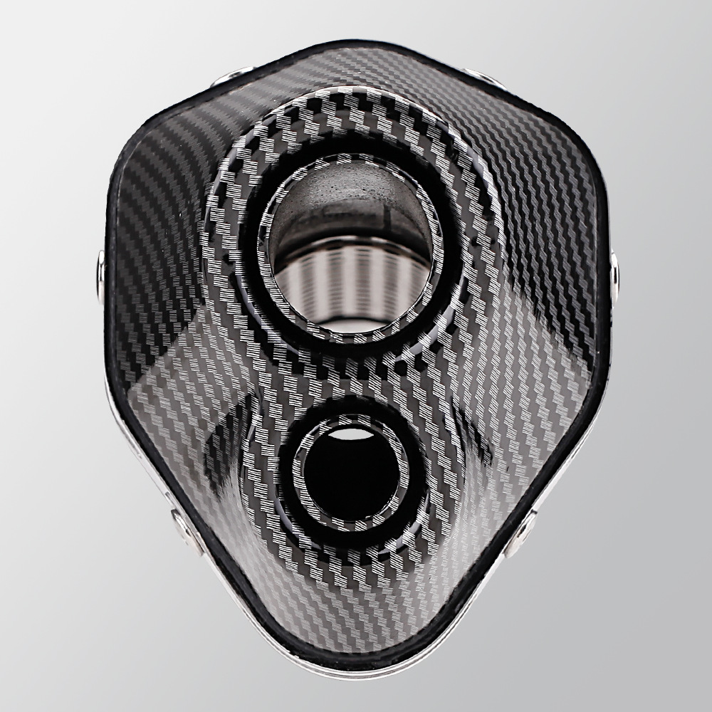 Full imitation carbon fiber small hexagonal exhaust pipe tail 51MM universal GSX 250 450SR 800 250RR