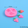 Realistic strawberry, fondant, acrylic silicone mold, small fruit aromatherapy, candle, handmade, 4 pieces