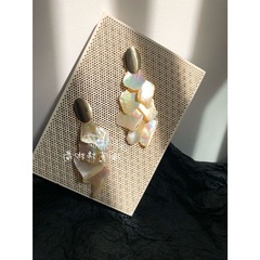 イヤリング シェル 不規則 オリジナルデザイン シェル イヤリング 合金 金華 その他 電気メッキ