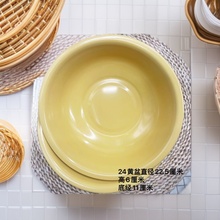 24浅黄盆烤漆盆怀旧 黄盆铁盆 储物盆大黄盆猪油盆泡面碗盆两元店