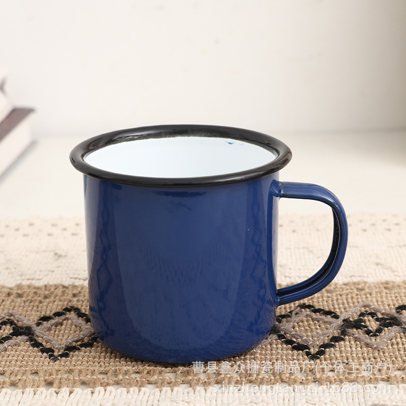 360ML tazas de esmalte transfronterizas al por mayor tazas de té de esmalte gruesas tazas de color tazas de té de estilo antiguo tazas personales image 13