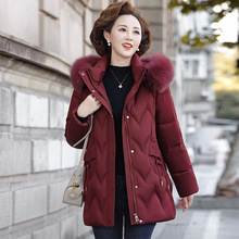 新款90鹅绒2025年冬季大牌鹅绒羽绒服女加厚老奶奶中老年人妈妈装