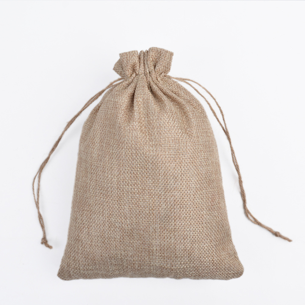 Bolsa de lino con cordón peine café jabón joyería artesanal caja de regalo bolsa de lino de imitación caramelo de navidad bolsa de lino con cordón image 14