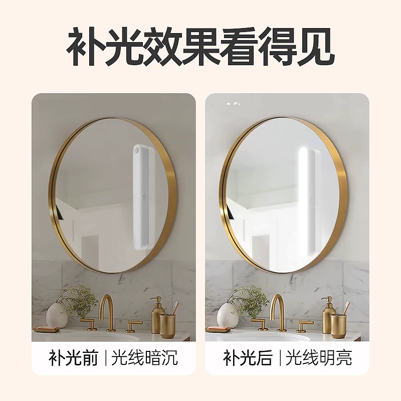 LED front headlights for mirror, induction light strip, dressing table, table lamp, fill light, mirror for bathroom