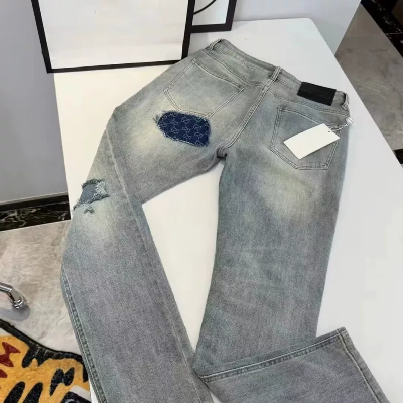 Джинсы, комбинезон, демисезонные тонкие ретро брюки, slim fit, плотные, американский стиль
