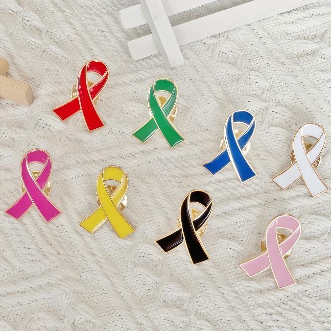 金属滴油爱心红丝带胸针艾滋徽章HIV国际符号公益活动宣传标