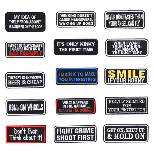 Set of English letter rectangular patches, clothing accessories, bag accessories, computer embroidery seals, cloth patches, embroidered labels